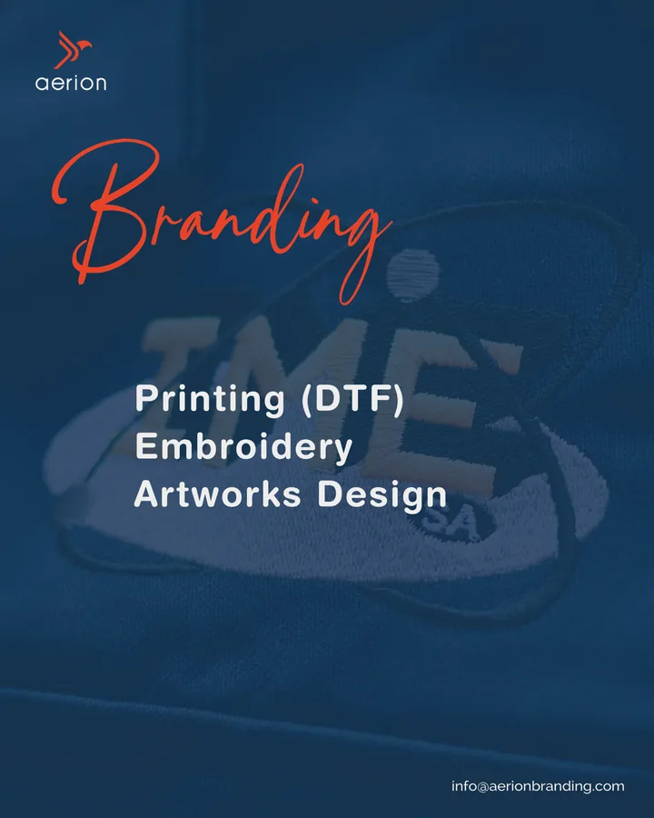 Branding Services — DTF printing, embroidery and artwork design