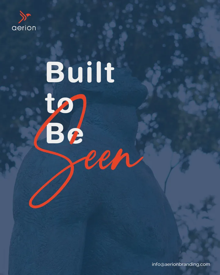 Built to Be Seen — Brand visibility campaign poster